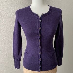 Banana Republic purple wool cardigan